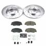 PowerStop K8318 Z23 Daily Driver Carbon-Fiber Ceramic Brake Pad and Drilled & Slotted Rotor Kit