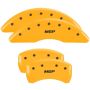 MGP 4 Caliper Covers Engraved Front & Rear MGP Yellow Finish Black Char 2018 Mercedes-Benz GLE43 AMG