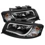 SPYDER 5071873 Projector Headlights - Light Tube - DRL - Black