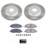 PowerStop SC5407 Semi-Coated Rotor and Low-Dust Ceramic Brake Pad Kit
