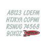 Hardline SIL400EC Boat Lettering Registration Kit 3 in. - 400 Silver Solid