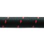 Vibrant Performance 11956R 2ft Roll of Black Red Nylon Braided Flex Hose; AN Size: -6; Hose ID: 0.34