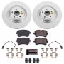 PowerStop CRK8486 Genuine Geomet Coated Rotor and Carbon-Fiber Ceramic Brake Pad Kit