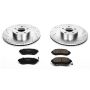 PowerStop K2373 Z23 Daily Driver Carbon-Fiber Ceramic Brake Pad and Drilled & Slotted Rotor Kit