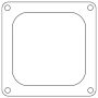 Cometic Gasket C15238 Cometic Holley 4500 Dominator .047in Fiber Carburetor Gasket - 4.775in x 4.775in - Open Plenum