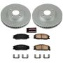 PowerStop CRK5250 Genuine Geomet Coated Rotor and Low-Dust Ceramic Brake Pad Kit