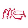 Mishimoto MMHOSE-GLF-95RD 95-98 Volkswagen Golf VR6 Red Silicone Hose Kit