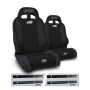 PRP Seats A89010-C24-50 PRP 03-06 Jeep Wrangler TJ Enduro Elite Suspension Seat - Trek Edition - Black (Pair)