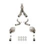 CORSA Performance 21251BLK Corsa 24 Ford MustangGT Xtreme Cat-Back Ex.Sys 3.0in Dual Rear Exit w/4.5in Blk PVD StraightCut Tip