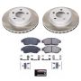 PowerStop SC1860 Semi-Coated Rotor and Low-Dust Ceramic Brake Pad Kit