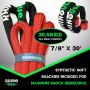 Rhino USA RG-KRKIT78X30-RED 7/8In X 30Ft Kinetic Rope Recovery Kit W/Soft Shackles (Red)