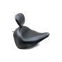 Mustang Motorcycle 79916 Mustang 00-15 Harley Softail Std Rear Tire Wide Touring Solo Seat w/Driver Backrest - Black