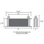 Derale 13401 10 Row Series 10000 Stack Plate Transmission Cooler Kit, -6AN