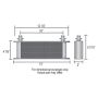 Derale 13402 16 Row Series 10000 Stack Plate Transmission Cooler Kit, -6AN