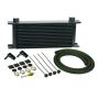 Derale 13412 16 Row Stack Plate Transmission Cooler Kit 90 Degree Swivel Fitting