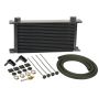 Derale 13413 16 Row Stack Plate Transmission Cooler Kit, 90 Degree Swivel Fitting