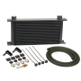 Derale 13413 16 Row Stack Plate Transmission Cooler Kit, 90 Degree Swivel Fitting