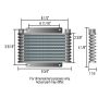 Derale 13611 5 Row Series 9000 Plate & Fin Transmission Cooler Kit, 1/2