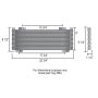 Derale 13633 13 Row Series 9500 Plate & Fin Transmission Cooler Kit, 5/8
