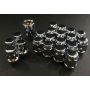 Project Kics W65119 16 LUGS + 4 LOCKS Chrome Bullock And Nut Set - 12X1.50