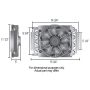 Derale 13700 16 Pass Electra-Cool Remote Fluid Cooler, -6AN