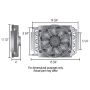 Derale 13720 8 Pass Electra-Cool Remote Cooler, -6AN Inlets