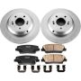PowerStop CRK5847 Genuine Geomet Coated Rotor and Low-Dust Ceramic Brake Pad Kit