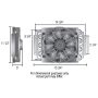Derale 13900 16 Pass Electra-Cool Remote Transmission Cooler Kit, -6AN Inlets