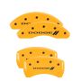 MGP 12199SDD3YL 4 Caliper Covers Engraved Front & Rear With stripes/Dodge Yellow finish black ch
