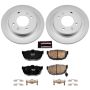 PowerStop CRK3106 Genuine Geomet Coated Rotor and Low-Dust Ceramic Brake Pad Kit