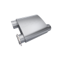 QTP 13303C 3in Weld-On Reverse 304SS Screamer Muffler Short Case w/Bolt-On QTEC Electric Cutout