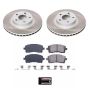 PowerStop SC120 Semi-Coated Rotor and Low-Dust Ceramic Brake Pad Kit