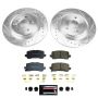 PowerStop K8768 Z23 Daily Driver Carbon-Fiber Ceramic Brake Pad and Drilled & Slotted Rotor Kit