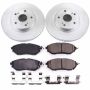 PowerStop CRK8404 Genuine Geomet Coated Rotor and Low-Dust Ceramic Brake Pad Kit