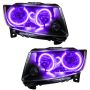 ORACLE Lighting 7070-007 Oracle 11-13 Jeep Grand Cherokee Pre-Assembled Halo Headlights (Non HID) Chrome - UV/Purple