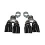 Corsa Performance 14479BLK Twin 4.0in. Black PVD Pro-Series Tip Kit (Clamps Included)