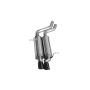 Corsa Performance 14559BLK 2.25in. Axle-Back Single Rear Exit with Twin 3.0in. Black PVD Pro-Series Tips
