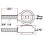 SPECIALTY PRODUCTS COMPANY 15734 XAXIS ROD END BALL JOINT