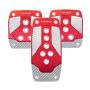 NRG Aluminum Sport Pedal M/T - Red w/Silver Carbon
