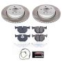 PowerStop SC5361 Semi-Coated Rotor and Low-Dust Ceramic Brake Pad Kit