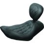 Mustang Motorcycle 79814 Mustang 04-21 Harley Sportster Wide Tripper Solo Seat w/Driver Backrest Diamond Stitch - Black