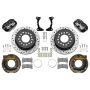 Wilwood 140-17120-D Chevy Monte Carlo Forged 4 Piston DynaPro Black Caliper HP32 VV D&S Rotor - 11.00x0.81