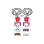 PowerStop KC3093-26 Z26 Street Performance Ceramic Brake Pad, Drilled Slotted Rotor, and Caliper Kit
