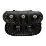 Willie & Max 58320-00 Universal Warrior Straight Saddlebags (14 in L x 10 in W x 4.5 in H) - Black