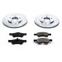 PowerStop K5247 Z23 Daily Driver Carbon-Fiber Ceramic Brake Pad and Drilled & Slotted Rotor Kit