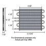 Derale 15301 8 & 8 Pass Dual Circuit Electra-Cool Replacement Cooler, -8AN