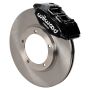 Wilwood 140-16946 69-74 Porsche 911 Front Powerlite Brake Kit 3in MT Plain Face - Black