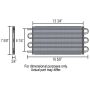 Derale 15502 6 Pass Series 7000 Alum/Copper Universal Engine Oil Cooler Kit Sandwich Adapter
