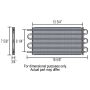Derale 15503 6 Pass Series 7000 Aluminum/Copper GM V8 Engine Oil Cooler Kit Sandwich Adapter