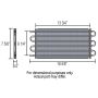 Derale 15505 6 Pass Series 7000 Alum/Copper Universal Engine Oil Cooler Kit Sandwich Adapter